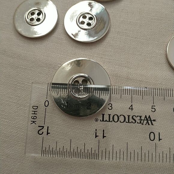 CALVIN KLEIN Replacement Gold Tone Buttons Logo SpellOut 4 Hole 25 30 mm 14x Set - Picture 4 of 6
